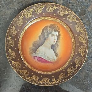 Vintage Decorative Plate with Portrait
